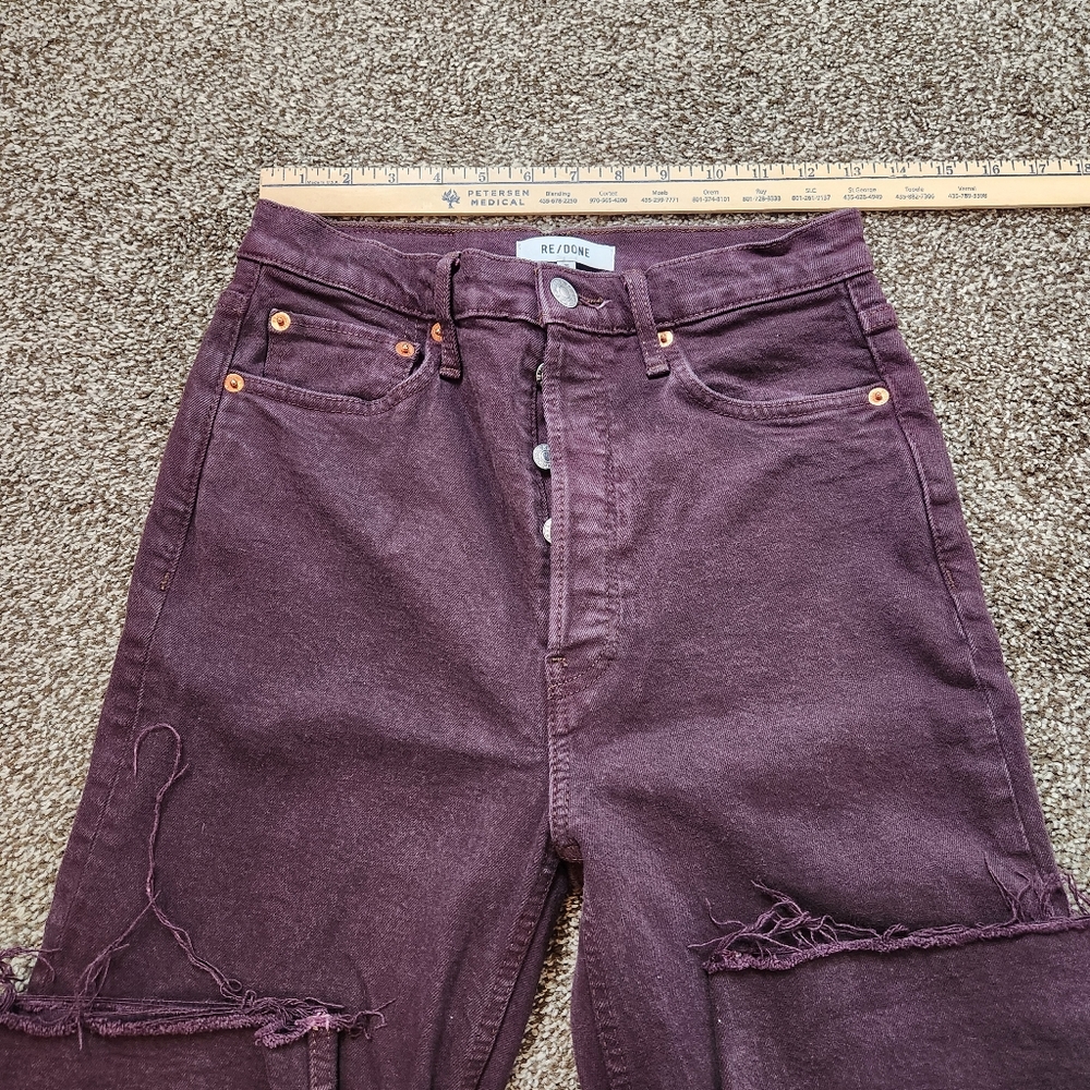 Re/Done 90's High Rise Loose Wine Dipped Size 26 - Picture 5 of 9